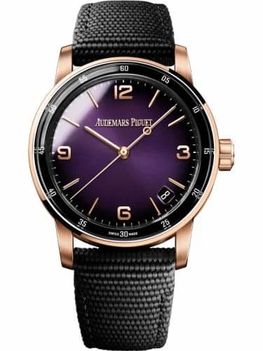 Audemars Piguet CODE 11.59 Automatic Pink Gold / Puple / Fabric 15210OR.OO.A002KB.02