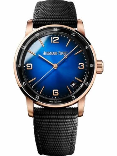 Audemars Piguet CODE 11.59 Automatic Pink Gold / Blue / Fabric 15210OR.OO.A002KB.03
