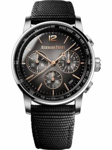 Audemars Piguet CODE 11.59 Chronograph Selfwinding White Gold / Rose Gold / Grey / Fabric 26393CR.OO.A002KB.01
