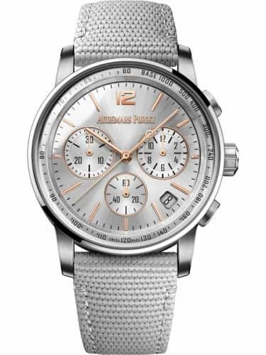 Audemars Piguet CODE 11.59 Chronograph Selfwinding White Gold / Rose Gold / Silver / Fabric 26393CR.OO.A008KB.01