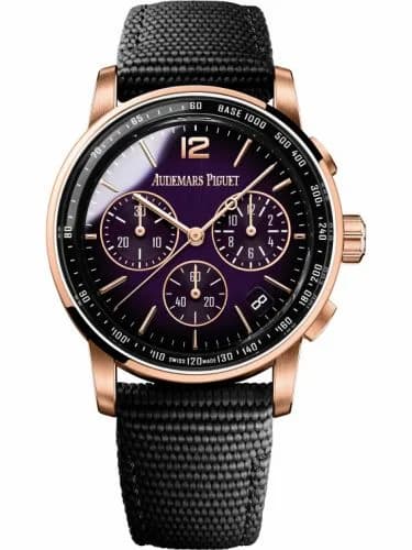 Audemars Piguet CODE 11.59 Chronograph Selfwinding Pink Gold / Purple / Fabric 26393OR.OO.A002KB.02