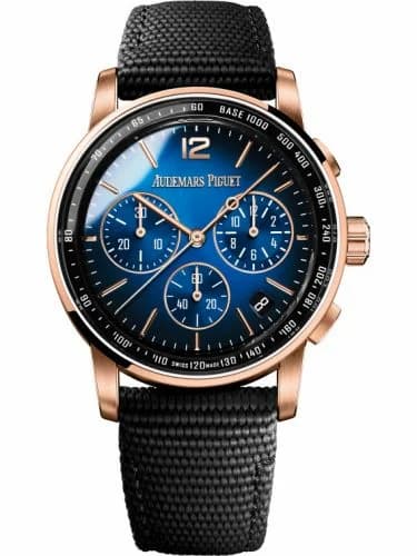 Audemars Piguet CODE 11.59 Chronograph Selfwinding Pink Gold / Blue / Fabric 26393OR.OO.A002KB.03