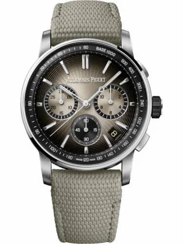 Audemars Piguet CODE 11.59 Chronograph Selfwinding Stainless Steel - Ceramic / Beige / Fabric 26393QT.OO.A064KB.01