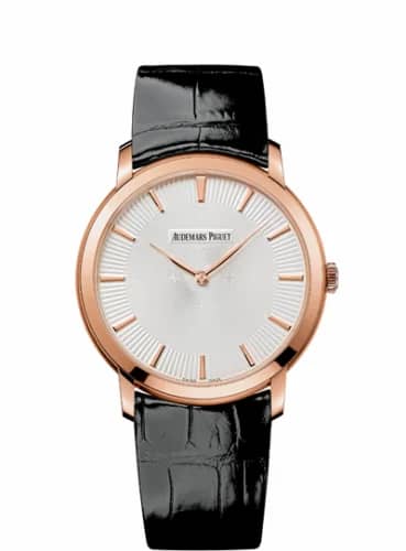 Audemars Piguet Jules Audemars 15180 Extra-Thin Pink Gold / Silver Guilloche 15180OR.OO.A102CR.01