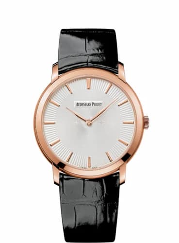 Audemars Piguet Jules Audemars 15180 Extra-Thin Pink Gold / Silver Guilloche 15180OR.OO.A102CR.01