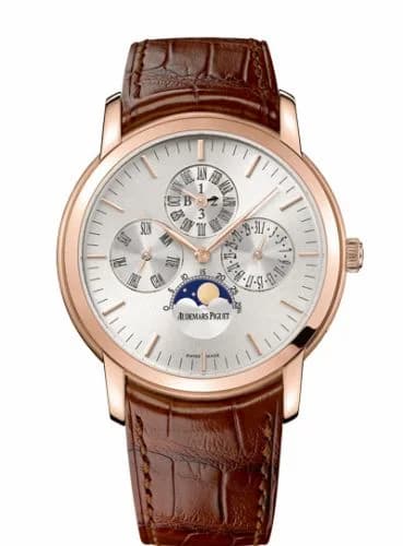Audemars Piguet Jules Audemars 26390 Perpetual Calendar Pink Gold / Silver 26390OR.OO.D088CR.01