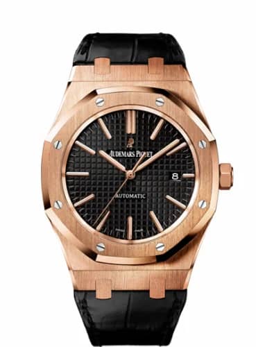 Audemars Piguet Royal Oak 15400 Pink Gold / Black / Strap 15400OR.OO.D002CR.01