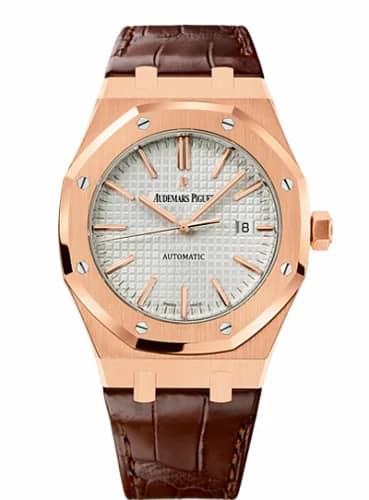 Audemars Piguet Royal Oak 15400 Pink Gold / Silver / Strap 15400OR.OO.D088CR.01