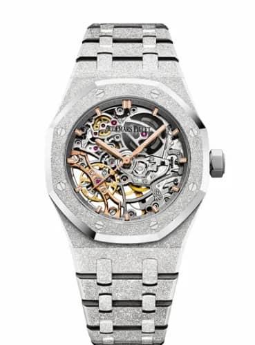 Audemars Piguet Royal Oak 41 Double Balance Wheel Openworked Frosted White Gold 15407BC.GG.1224BC.01