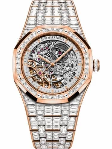 Audemars Piguet Royal Oak 41 Double Balance Wheel Openworked Pink Gold / Baguette 15417OR.ZZ.1267OR.01