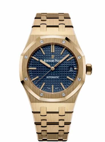 Audemars Piguet Royal Oak 15450 Selfwinding Yellow Gold / Blue 15450BA.OO.1256BA.02