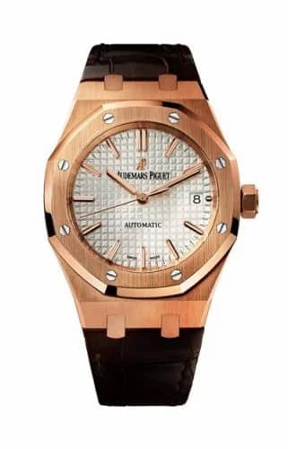 Audemars Piguet Royal Oak 15450 Selfwinding Pink Gold / Silver / Strap 15450OR.OO.D088CR.01