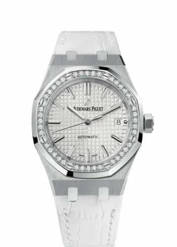Audemars Piguet Royal Oak 15451 Selfwinding Stainless Steel / Diamond / Silver / Strap 15451ST.ZZ.D011CR.01