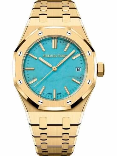 Audemars Piguet Royal Oak Selfwinding 37 Yellow Gold / Turquoise 15550BA.OO.1356BA.01