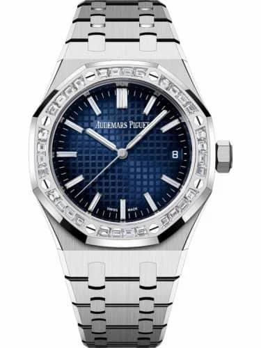 Audemars Piguet Royal Oak Selfwinding 37 White Gold - Baguette / Smoked Blue 15551BC.ZZ.1356BC.01