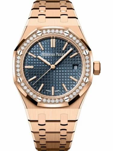 Audemars Piguet Royal Oak Selfwinding 37 Pink Gold - Diamond / Blue 15551OR.ZZ.1356OR.05