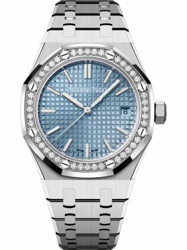 Audemars Piguet Royal Oak Selfwinding 37 Stainless Steel - Diamond / Ice Blue / 50th Anniversary 15551ST.ZZ.1356ST.01