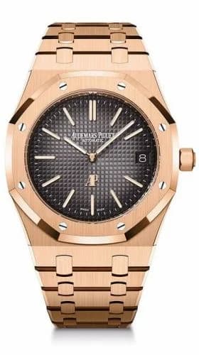 Audemars Piguet Royal Oak Extra-Thin Pink Gold / Grey / 50th Anniversary 16202OR.OO.1240OR.01