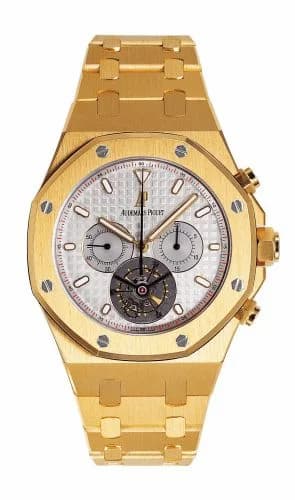 Audemars Piguet Royal Oak Tourbillon Chronograph Yellow Gold / Silver 25977BA.OO.1205BA.01