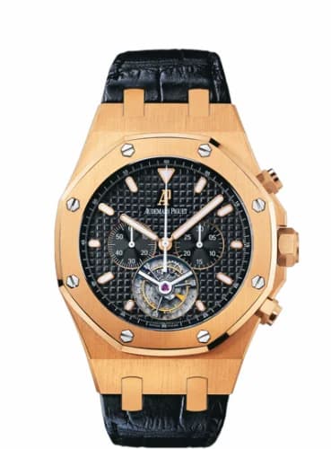 Audemars Piguet Royal Oak Tourbillon Chronograph Pink Gold / Black / Strap 25977OR.OO.D002CR.01