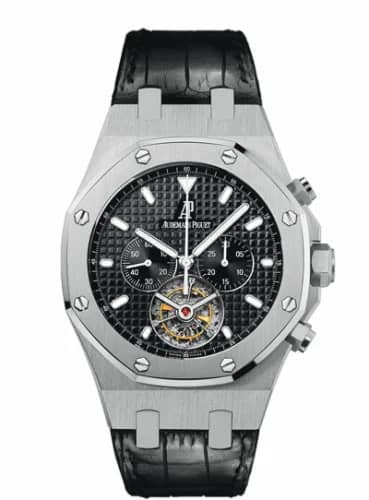 Audemars Piguet Royal Oak Tourbillon Chronograph Stainless Steel / Black / Strap 25977ST.OO.D002CR.01