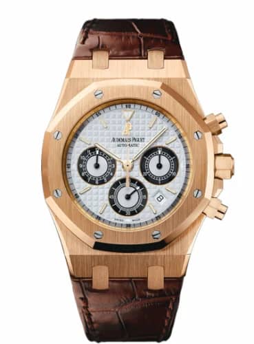 Audemars Piguet Royal Oak 26022 Chronograph Pink Gold / Silver / Strap 26022OR.OO.D098CR.01