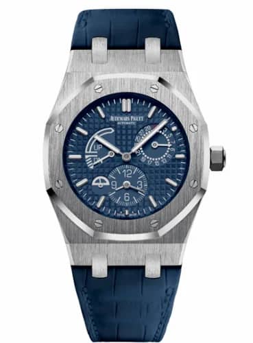 Audemars Piguet Royal Oak 26124 Dual Time Stainless Steel / Blue / Strap 26124ST.OO.D018CR.01