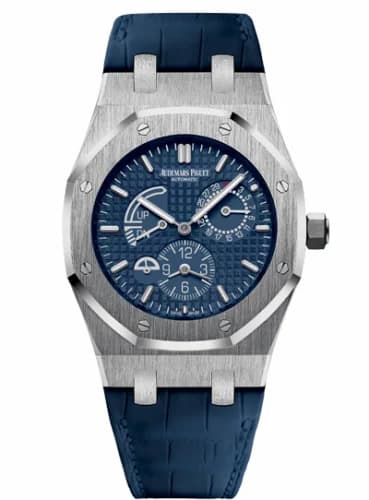 Audemars Piguet Royal Oak 26124 Dual Time Stainless Steel / Blue / Strap 26124ST.OO.D018CR.01