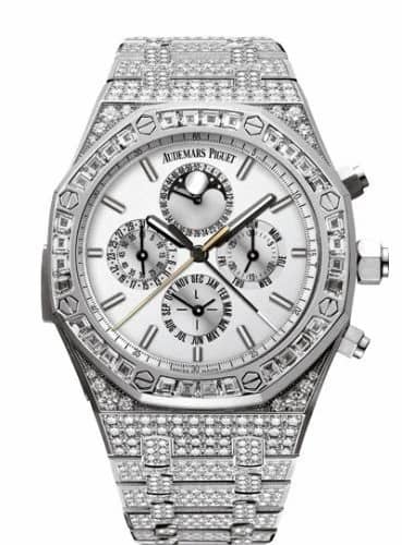 Audemars Piguet Royal Oak Grande Complication White Gold / Diamond / Silver / Bracelet 26222BC.ZZ.1197BC.01