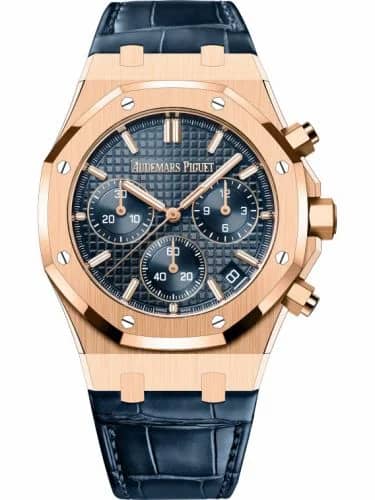 Audemars Piguet Royal Oak Chronograph 41 Pink Gold / Blue / Strap 26240OR.OO.D315CR.02