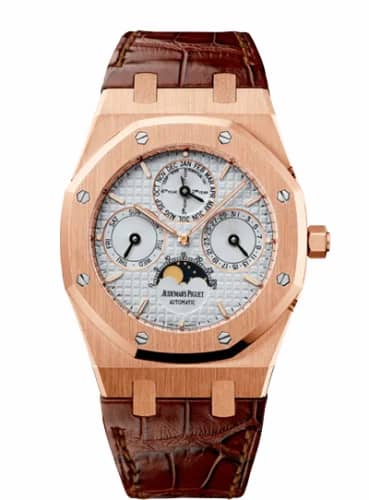 Audemars Piguet Royal Oak Perpetual Calendar Pink Gold / Silver / Strap 26252OR.OO.D092CR.02