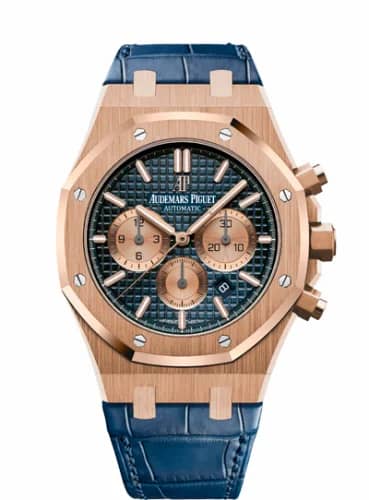 Audemars Piguet Royal Oak Chronograph 41 Pink Gold / Blue / Alligator 26331OR.OO.D315CR.01