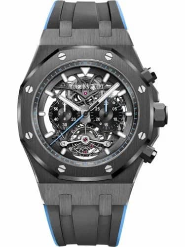 Audemars Piguet Royal Oak Tourbillon Chronograph Openworked Ceramic / Blue 26343CE.OO.D002CA.02