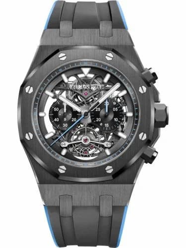 Audemars Piguet Royal Oak Tourbillon Chronograph Openworked Ceramic / Blue 26343CE.OO.D002CA.02