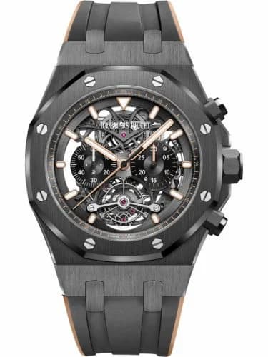 Audemars Piguet Royal Oak Tourbillon Chronograph Openworked Ceramic / Pink Gold 26343CE.OO.D002CA.04