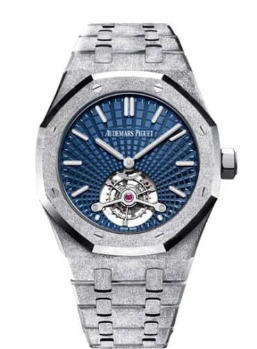 Audemars Piguet Royal Oak Ultra Thin Tourbillon Frosted White Gold / Blue 26520BC.GG.1224BC.01