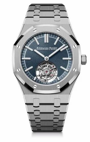 Audemars Piguet Royal Oak Self-Winding Flying Tourbillon Titanium / Blue / 50th Anniversary 26730TI.OO.1320TI.01