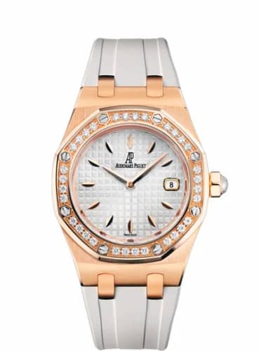 Audemars Piguet Royal Oak Quartz 67621 Pink Gold / Diamond / Silver / Rubber 67621OR.ZZ.D010CA.01