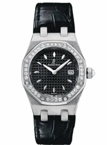 Audemars Piguet Royal Oak Quartz 67621 Stainless Steel / Diamond / Black / Alligator 67621ST.ZZ.D002CR.01