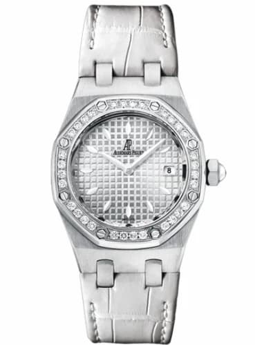 Audemars Piguet Royal Oak Quartz 67621 Stainless Steel / Diamond / Silver / Alligator 67621ST.ZZ.D012CR.02