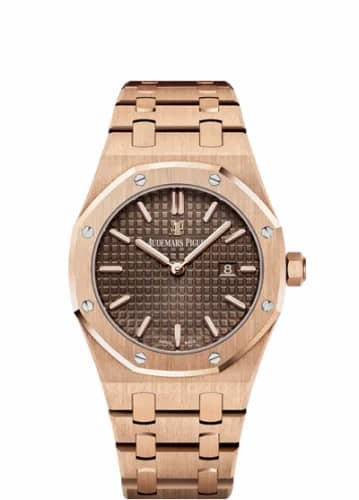 Audemars Piguet Royal Oak 67650 Quartz Pink Gold / Brown 67650OR.OO.1261OR.01