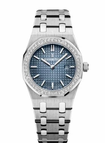 Audemars Piguet Royal Oak 67651 Quartz Titanium / Platinum / Blue / Bracelet 67651IP.ZZ.1261IP.01