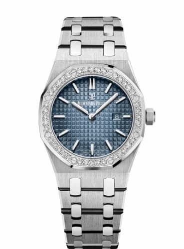 Audemars Piguet Royal Oak 67651 Quartz Titanium / Platinum / Blue / Bracelet 67651IP.ZZ.1261IP.01
