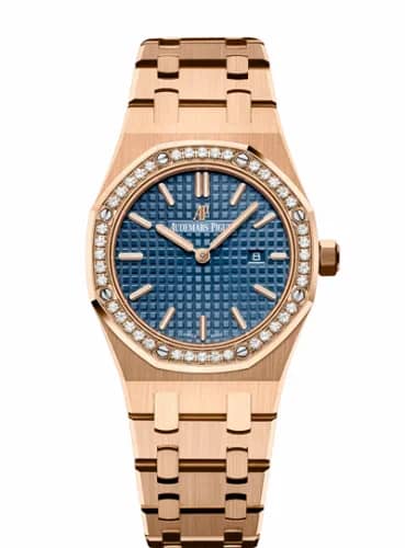 Audemars Piguet Royal Oak 67651 Quartz Pink Gold / Blue / Bracelet 67651OR.ZZ.1261OR.02