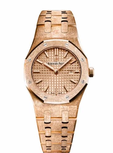 Audemars Piguet Royal Oak 67653 Quartz Frosted Pink Gold / Pink / Bracelet 67653OR.GG.1263OR.02