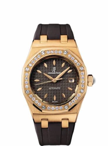 Audemars Piguet Royal Oak Selfwinding 77321 Pink Gold / Diamond / Brown / Rubber 77321OR.ZZ.D080CA.01