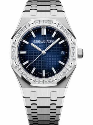 Audemars Piguet Royal Oak Selfwinding 34 White Gold - Baguette / Smoked Blue 77451BC.ZZ.1261BC.01