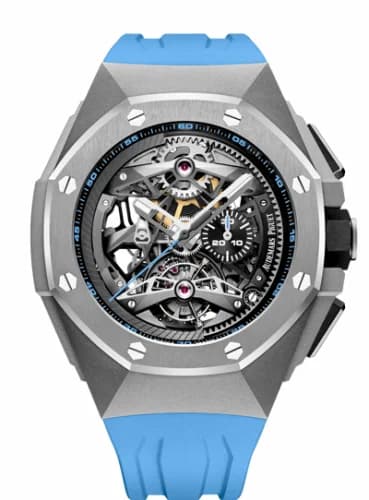 Audemars Piguet Royal Oak Concept Tourbillon Chronograph Openworked Selfwinding Titanium / Blue 26587TI.OO.D031CA.01