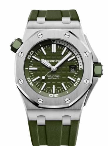 Audemars Piguet Royal Oak Offshore Diver Stainless Steel / Khaki 15710ST.OO.A052CA.01