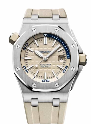 Audemars Piguet Royal Oak Offshore Diver Stainless Steel / Beige 15710ST.OO.A085CA.01